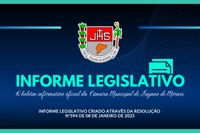 CÂMARA MUNICIPAL CRIA O INFORME LEGISLATIVO